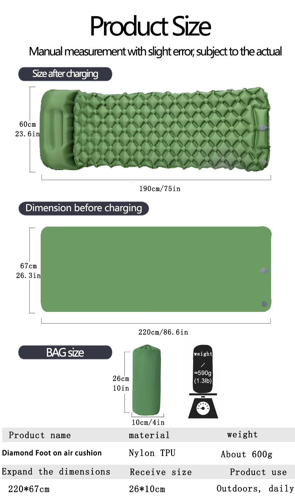 Ultralight Camping Sleeping Pad