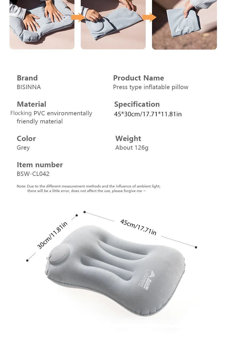 Ultralight Inflatable Travel Pillow